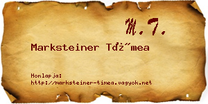 Marksteiner Tímea névjegykártya